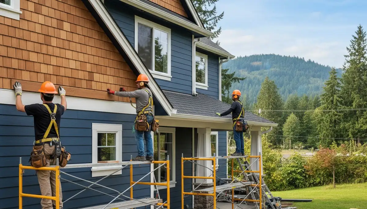 Siding installation in Vancouver, WA for a home exterior by a professional siding contractor