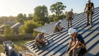 Metal roofing installed on a Vancouver, WA home for durable rain and wind protection