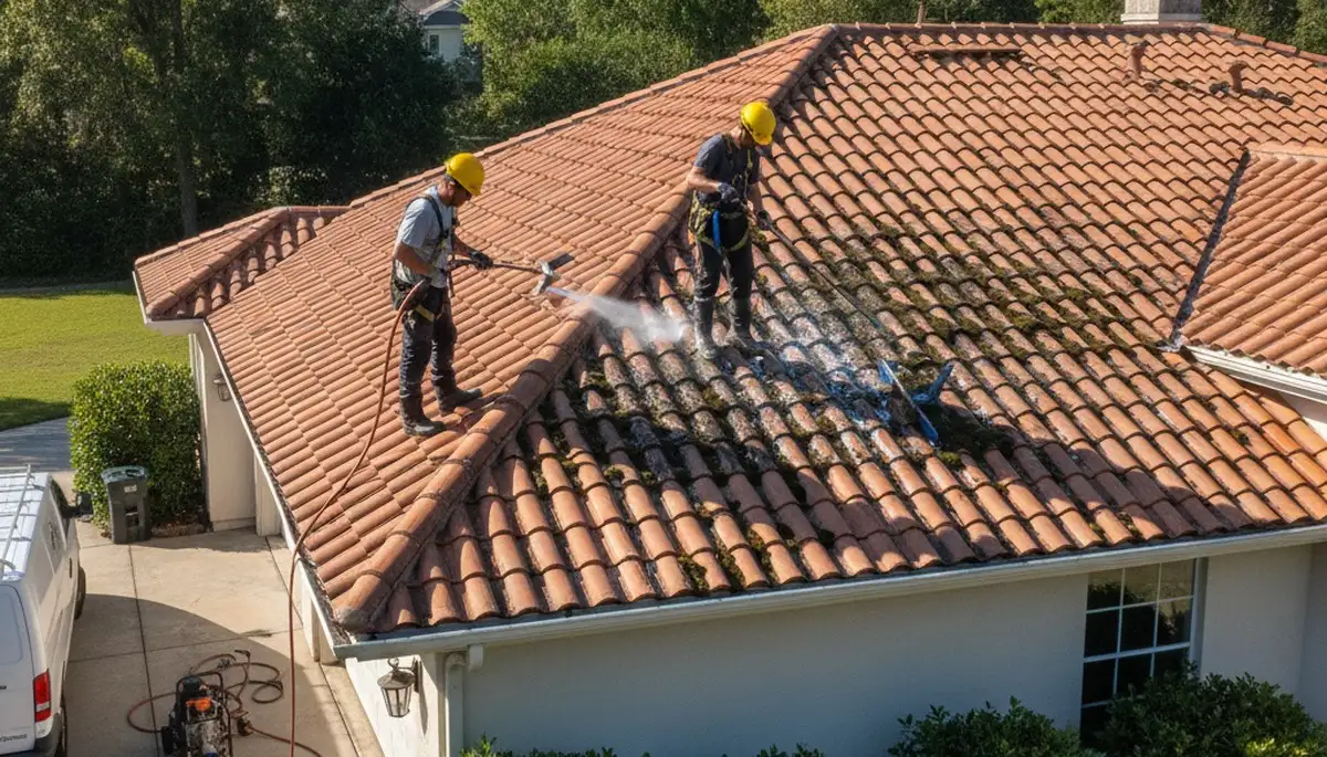 Roof cleaning service in Vancouver, WA removes moss, algae, and debris to protect your roof