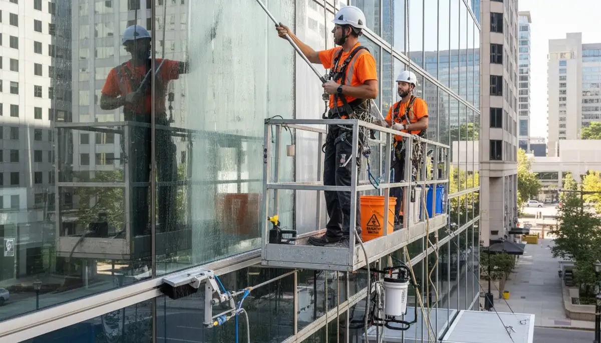 Window cleaning in Vancouver, WA removing streaks, algae, and hard water spots from home windows